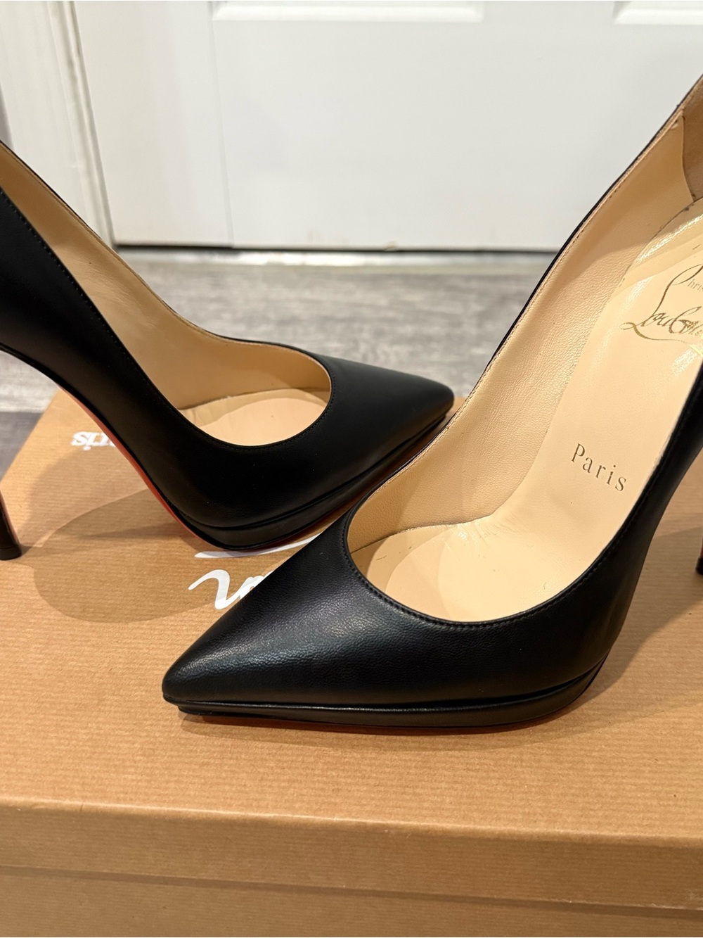 Christian Louboutin Pigalle  Leather Pointed-Toe Heels